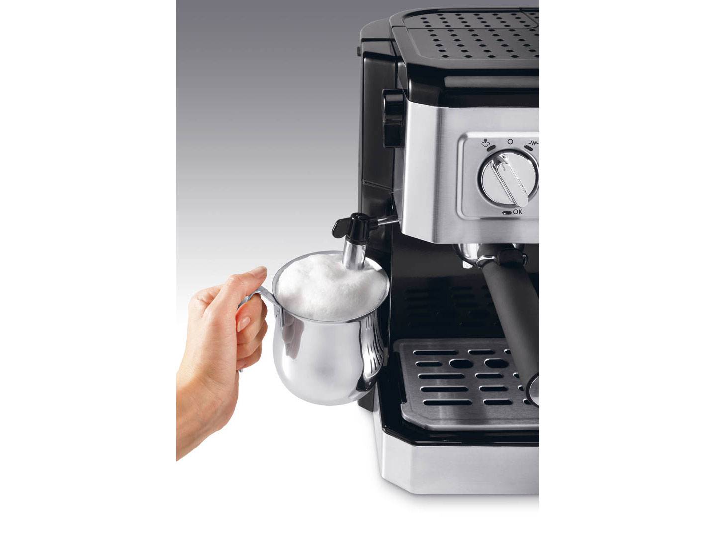Combiné expresso cafetière 15bars inox/noir BCO421S Delonghi - Image 4