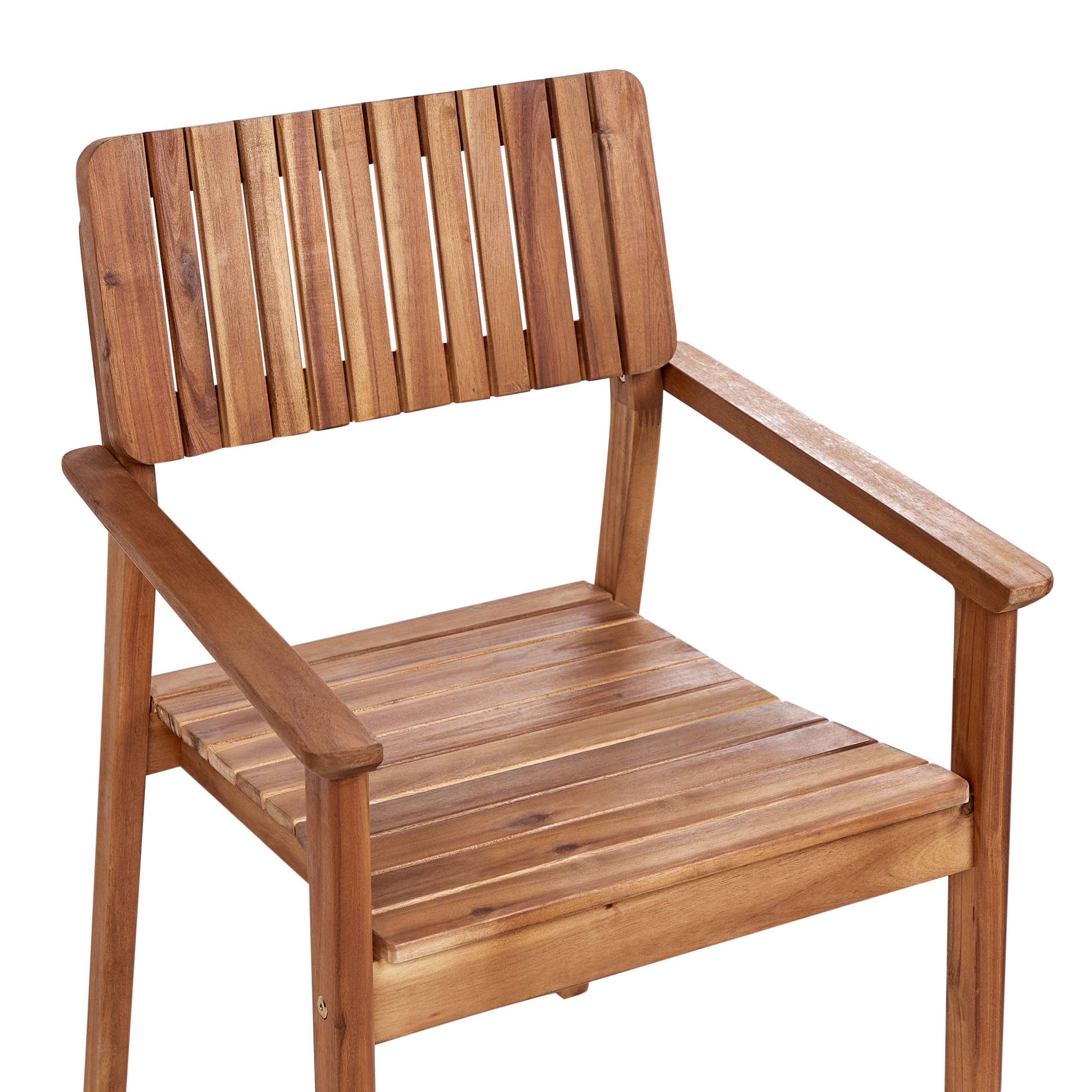 Beliani - Chaise de jardin Acacia Marron AGELLO - Beliani - Imagen 7