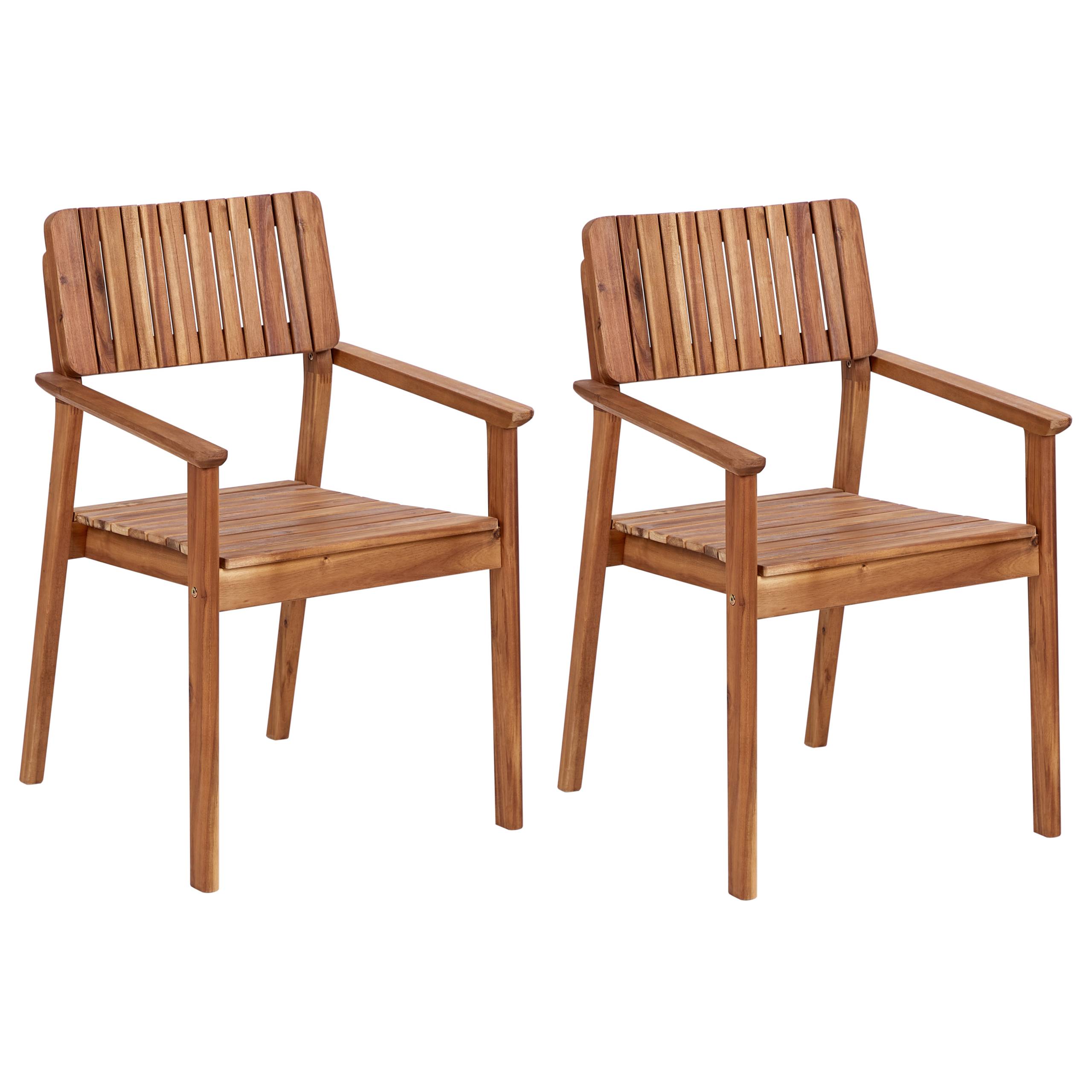 Beliani - Chaise de jardin Acacia Marron AGELLO - Beliani - Imagen 2