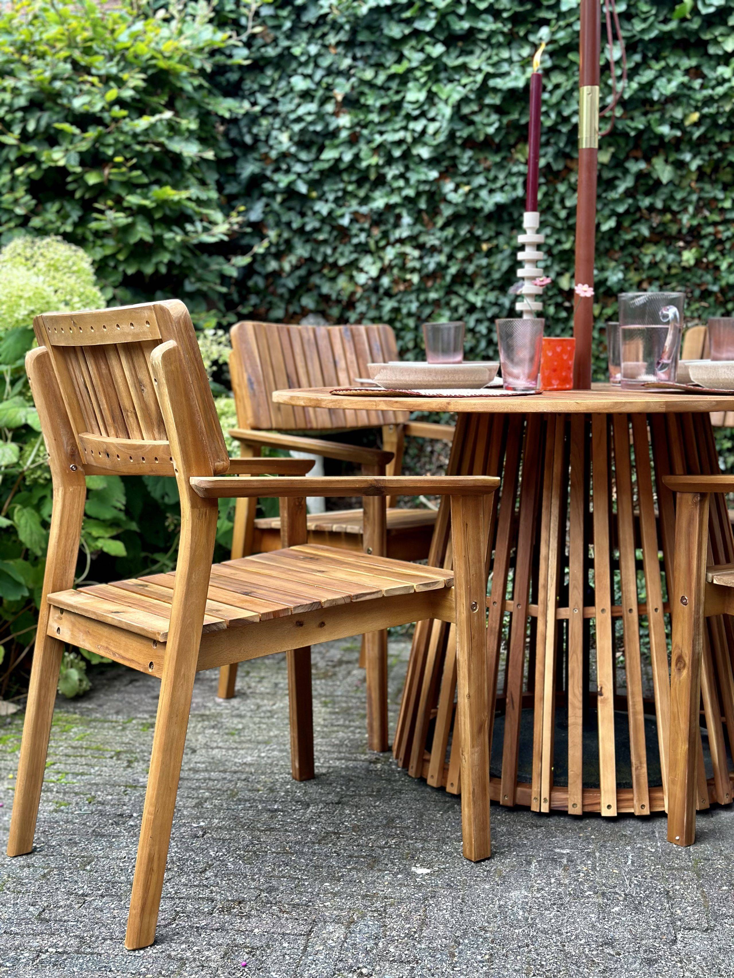 Beliani - Chaise de jardin Acacia Marron AGELLO - Beliani - Imagen 1