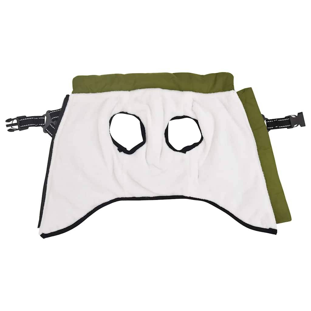 Manteau pour chien polaire imperméable avec harnais pour promenade hiver Vert Armée L40 – ComfortXL Pet Living - Image 3