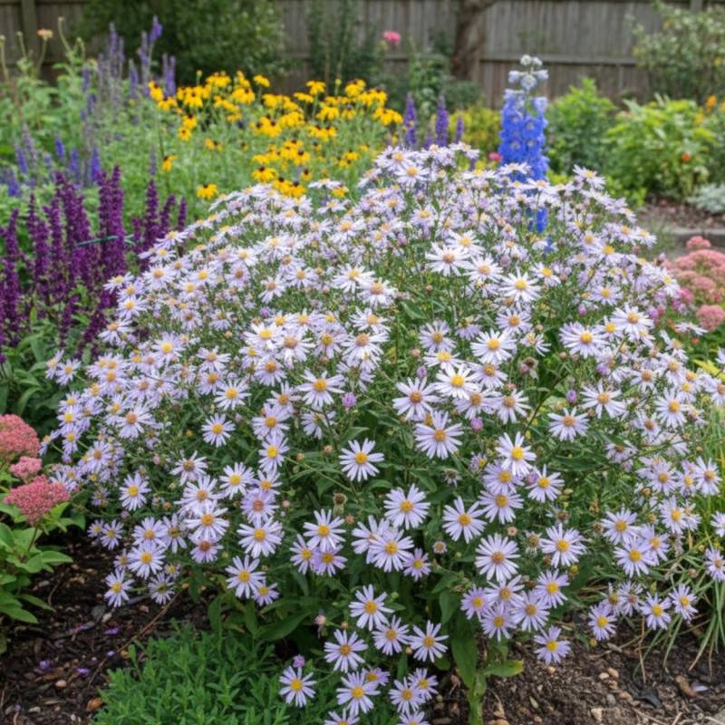 Aster d'été Lac de Genève à fleurs Bleue/ - feuillage Caduc - Godet - 5/20 cm