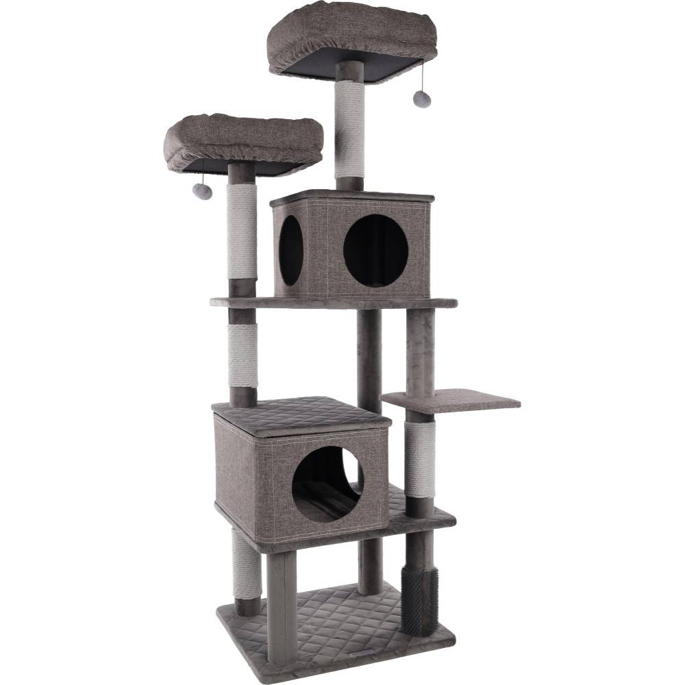 Flamingo - Arbre à chat Aurora Gris 80 x 70 x H 171 cm pour chat - Imagen 1