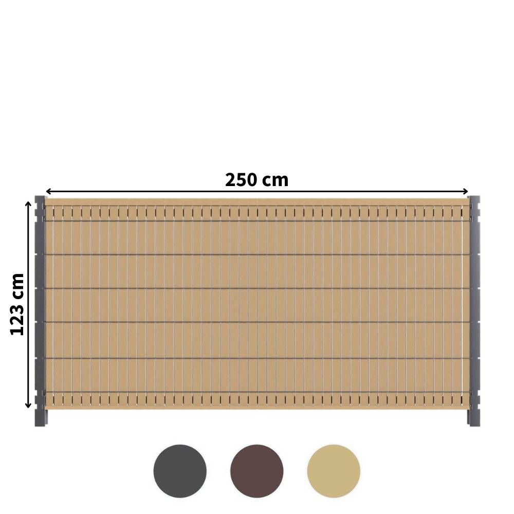 Decklinea - Kit Occultation Composite - L2,5 x H1,23m - Couleur : Beige - Haute Resistance - Occultant Pour Grillage Rigide - Imagen 1