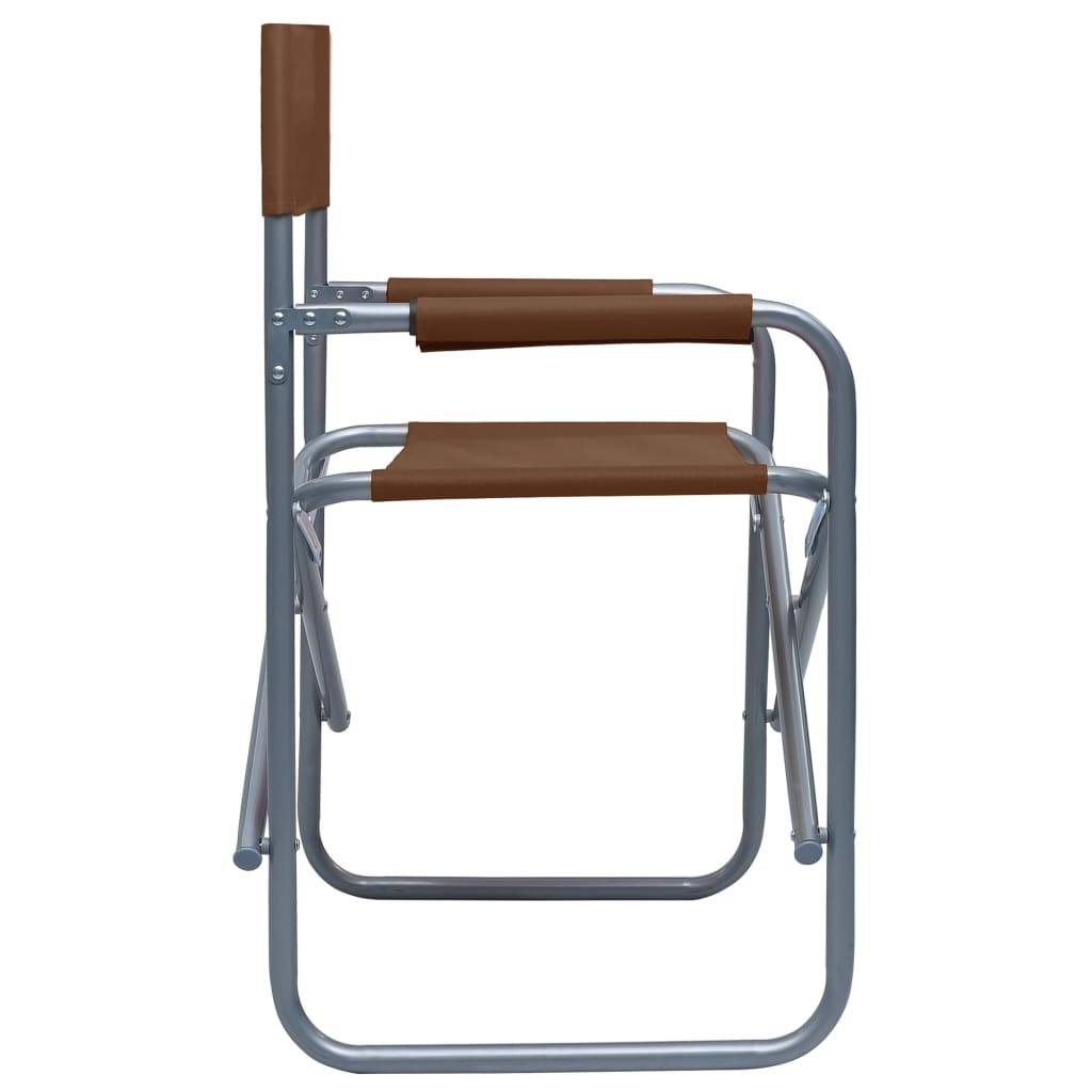 Chaises de metteur en scène Acier Marron 48 x 57 x 79 cm - PANGIVO - Image 4