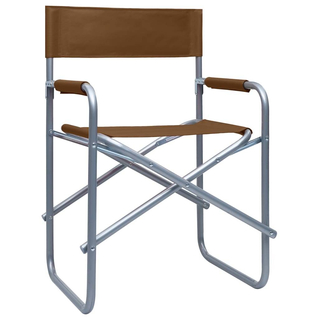 Chaises de metteur en scène Acier Marron 48 x 57 x 79 cm - PANGIVO - Image 2