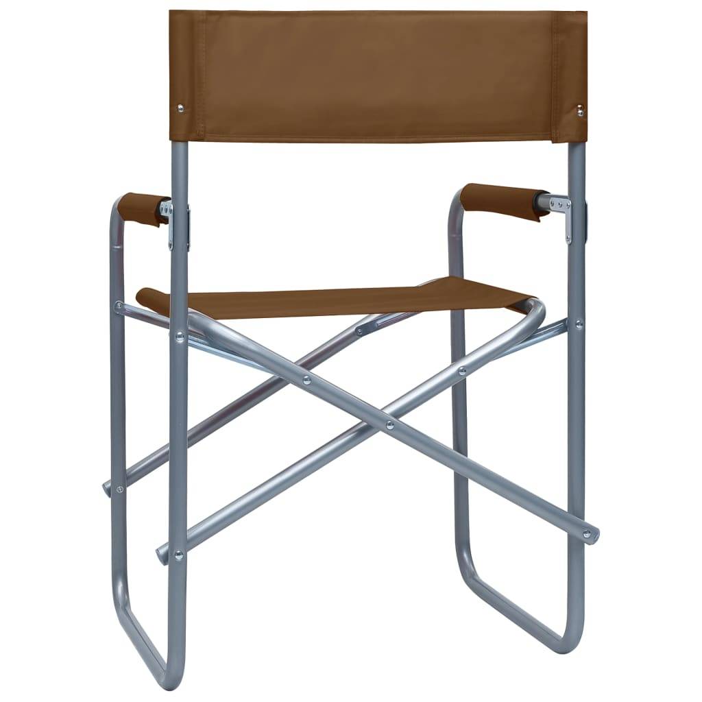 Chaises de metteur en scène Acier Marron 48 x 57 x 79 cm - PANGIVO - Image 5