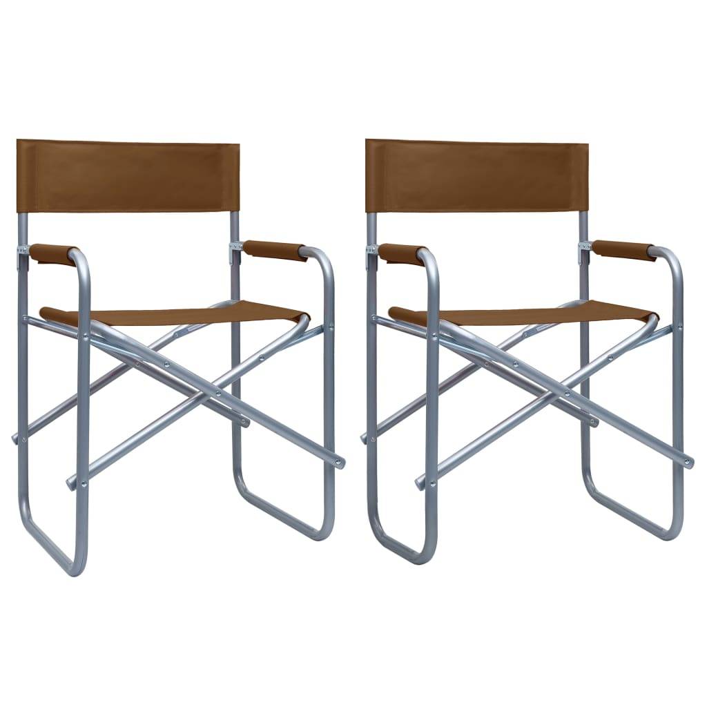 Chaises de metteur en scène Acier Marron 48 x 57 x 79 cm - PANGIVO - Image 1