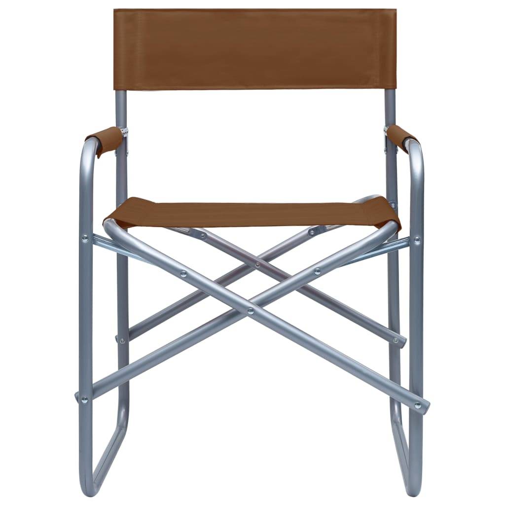 Chaises de metteur en scène Acier Marron 48 x 57 x 79 cm - PANGIVO - Image 3
