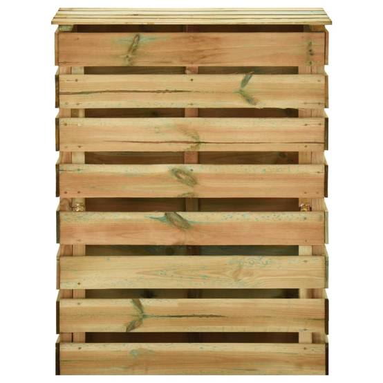 Composteur de Jardin en Bois de Pin Imprégné à Lattes 80x50x100 cm pour Compost Naturel Brun - ComfortXL Outdoor Living - Image 3