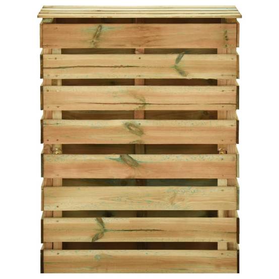 Composteur de Jardin en Bois de Pin Imprégné à Lattes 80x50x100 cm pour Compost Naturel Brun - ComfortXL Outdoor Living - Image 4