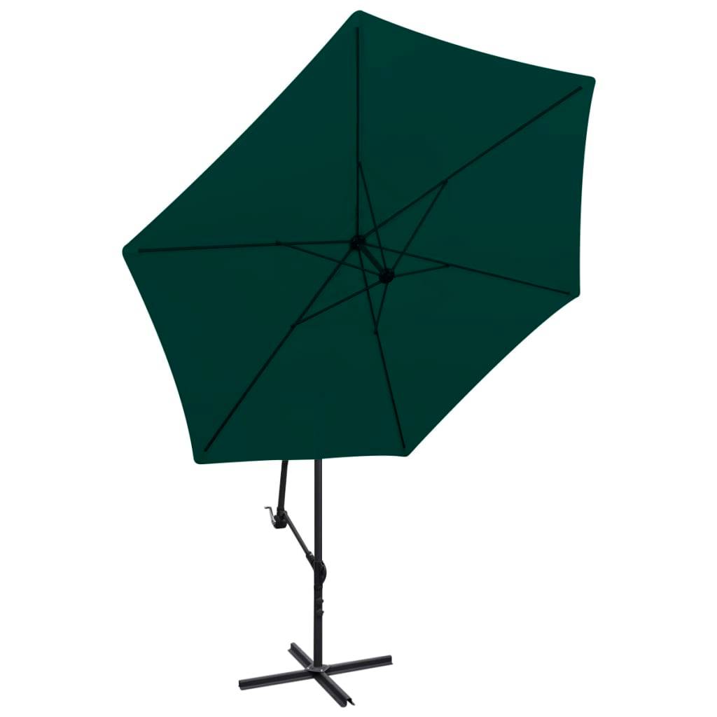 Helloshop26 - Parasol meuble de jardin en porte-à-faux 3 m vert - Imagen 2