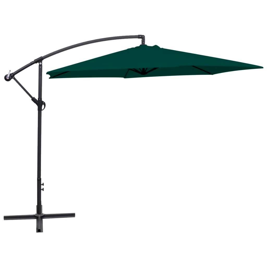 Helloshop26 - Parasol meuble de jardin en porte-à-faux 3 m vert - Imagen 1