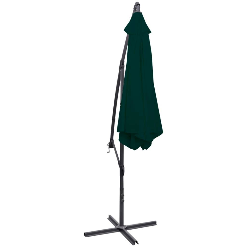 Helloshop26 - Parasol meuble de jardin en porte-à-faux 3 m vert - Imagen 4