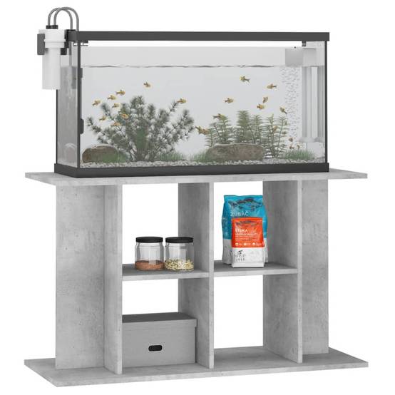 Meuble pour Aquarium Bois d'Ingénierie pour Salon avec Rangement 100x40x60 cm Gris - ComfortXL Outdoor Living - Image 3