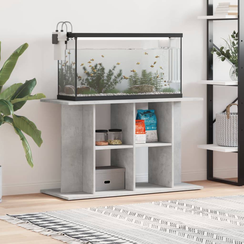 Meuble pour Aquarium Bois d'Ingénierie pour Salon avec Rangement 100x40x60 cm Gris - ComfortXL Outdoor Living - Image 1