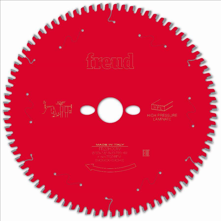 Lame pour scie circulaire portative FREUD - Ø250 2,8/1,8 AL30 Z80 TP -3° - F03FS09873 -FR23H001M - Imagen 2