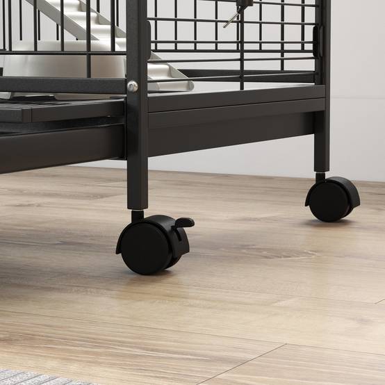 Cage pour rongeurs acier noir 61.5 x 44 x 95 cm - PANGIVO - Image 10