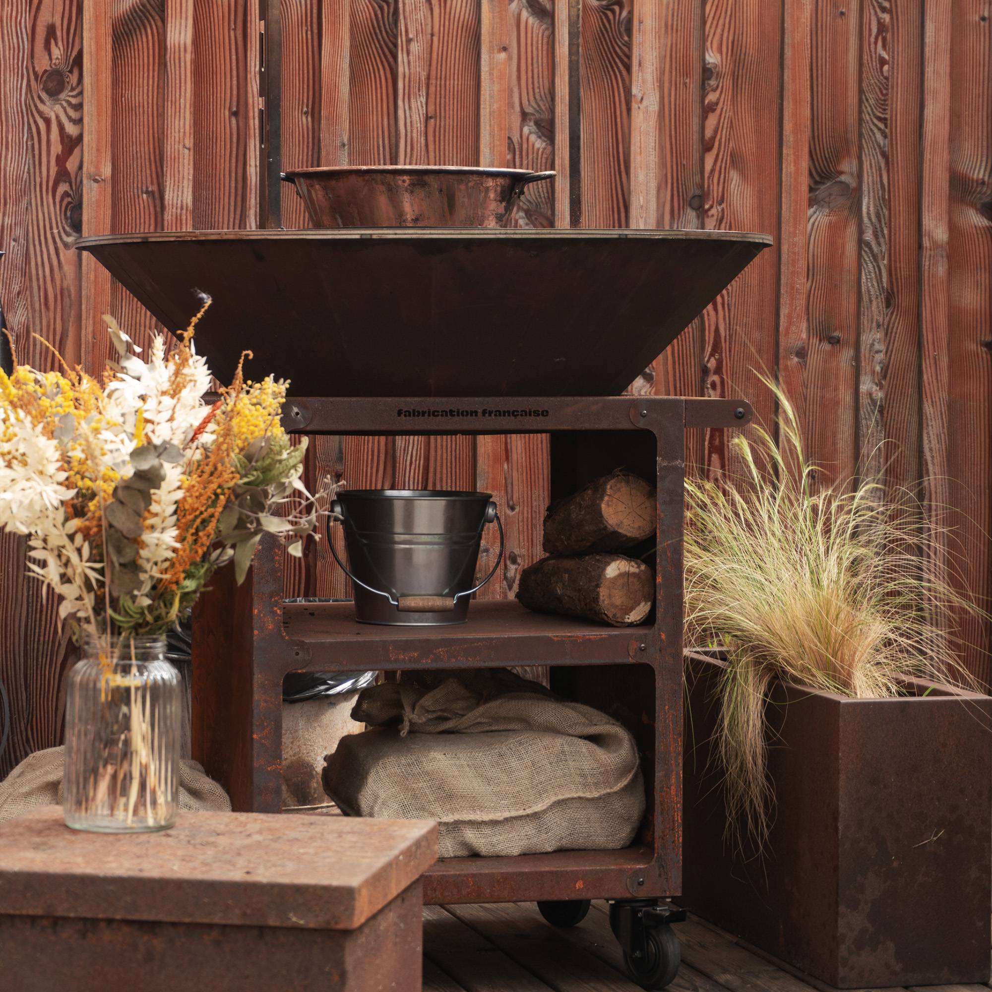 Brasero Pontaillac 98 Pro - Ø 94 cm Acier corten - OYAT - Image 2