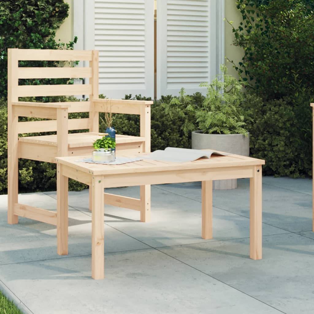 Table de jardin bois massif pin 82,5 x 50,5 x 45 cm, Poids :6.35kg - PANGIVO - Image 1