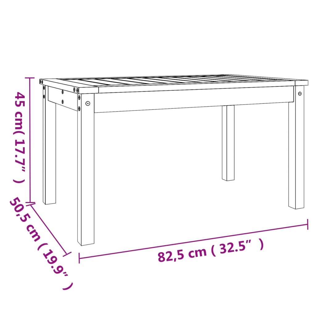 Table de jardin bois massif pin 82,5 x 50,5 x 45 cm, Poids :6.35kg - PANGIVO - Image 8