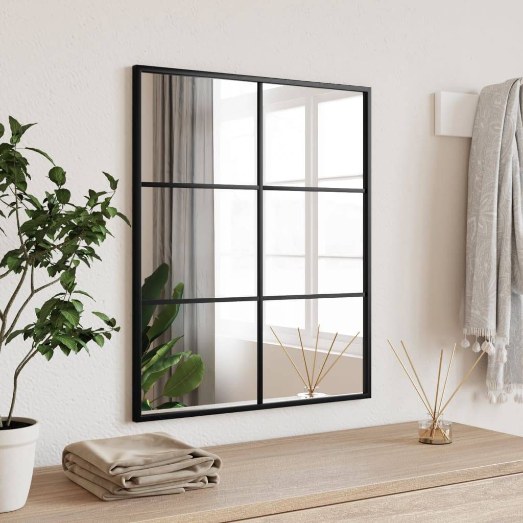 Maison Chic - Miroir mural noir 50x60 cm rectangulaire fer Maison Chic - Image 2