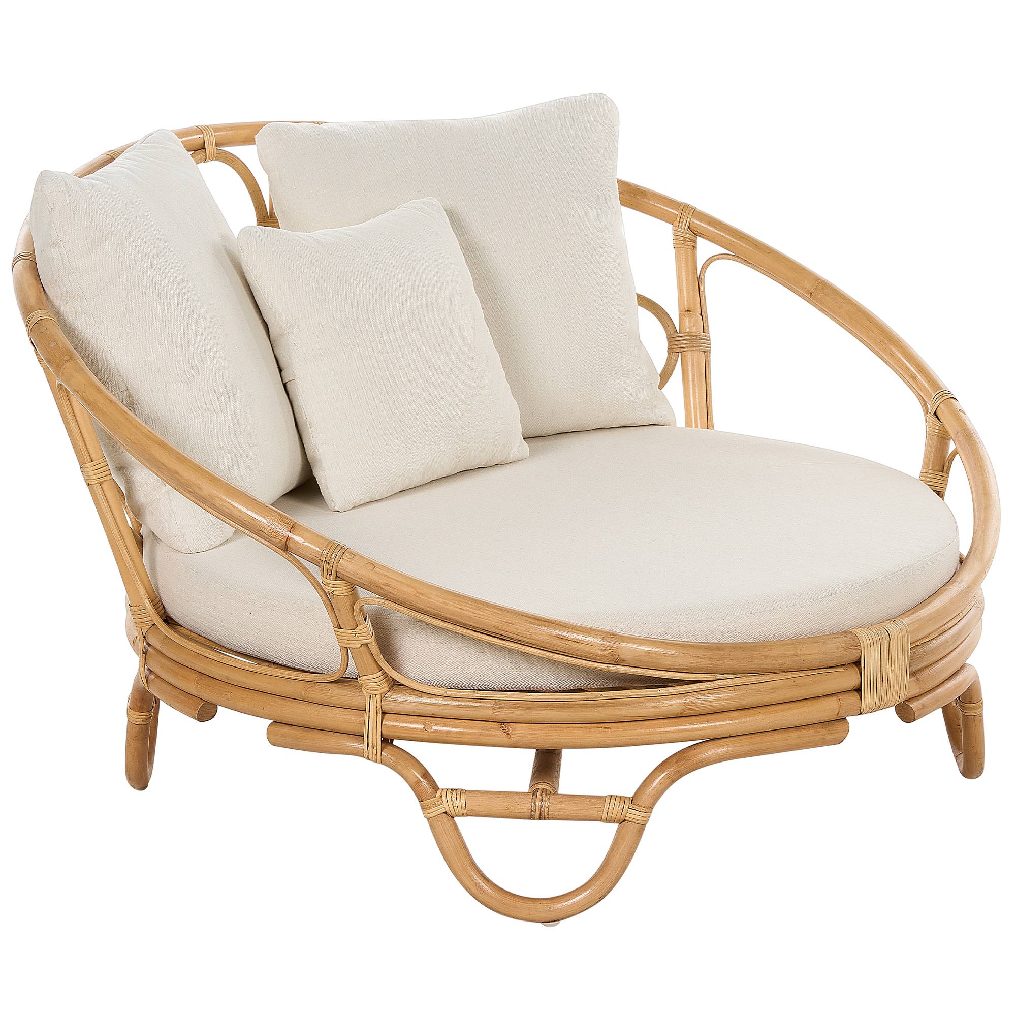 Beliani - Chaise longue de jardin Rotin Naturel ROSSANO - Beliani - Imagen 5