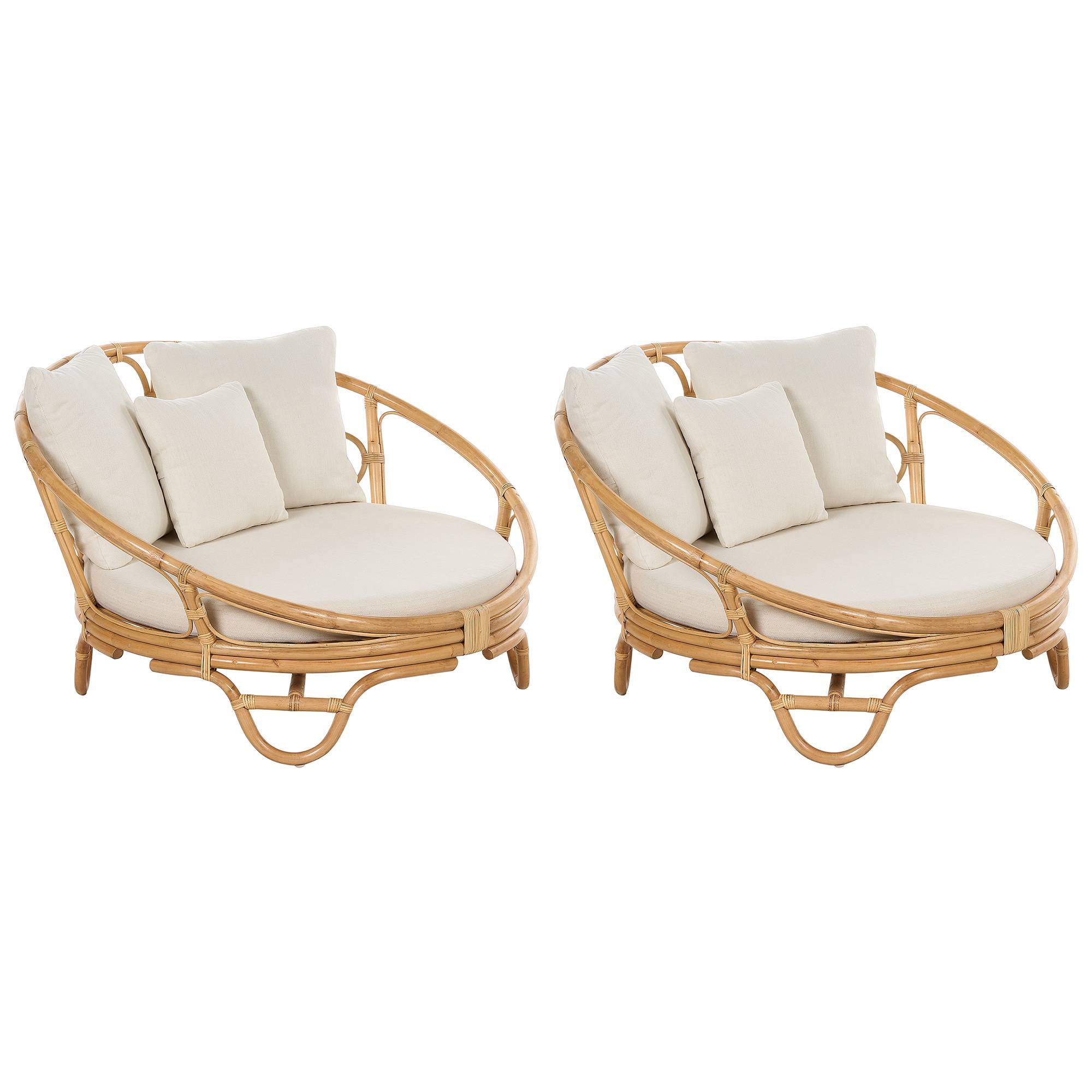 Beliani - Chaise longue de jardin Rotin Naturel ROSSANO - Beliani - Imagen 2