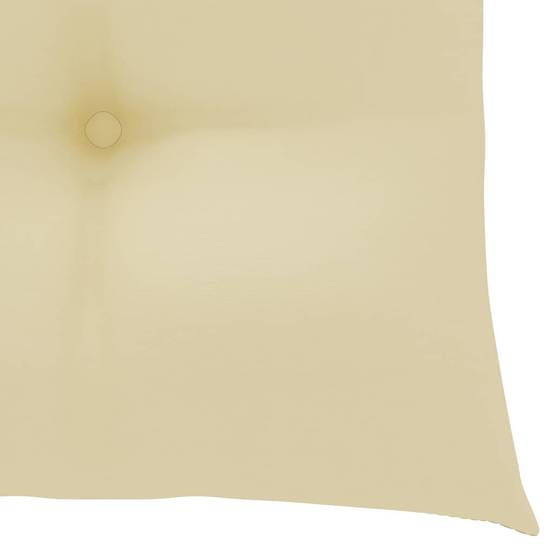 Lot de 2 Chaises de jardin et coussins - Chaises d'extérieur - Fauteuils de jardin blanc crème Teck massif - Image 10