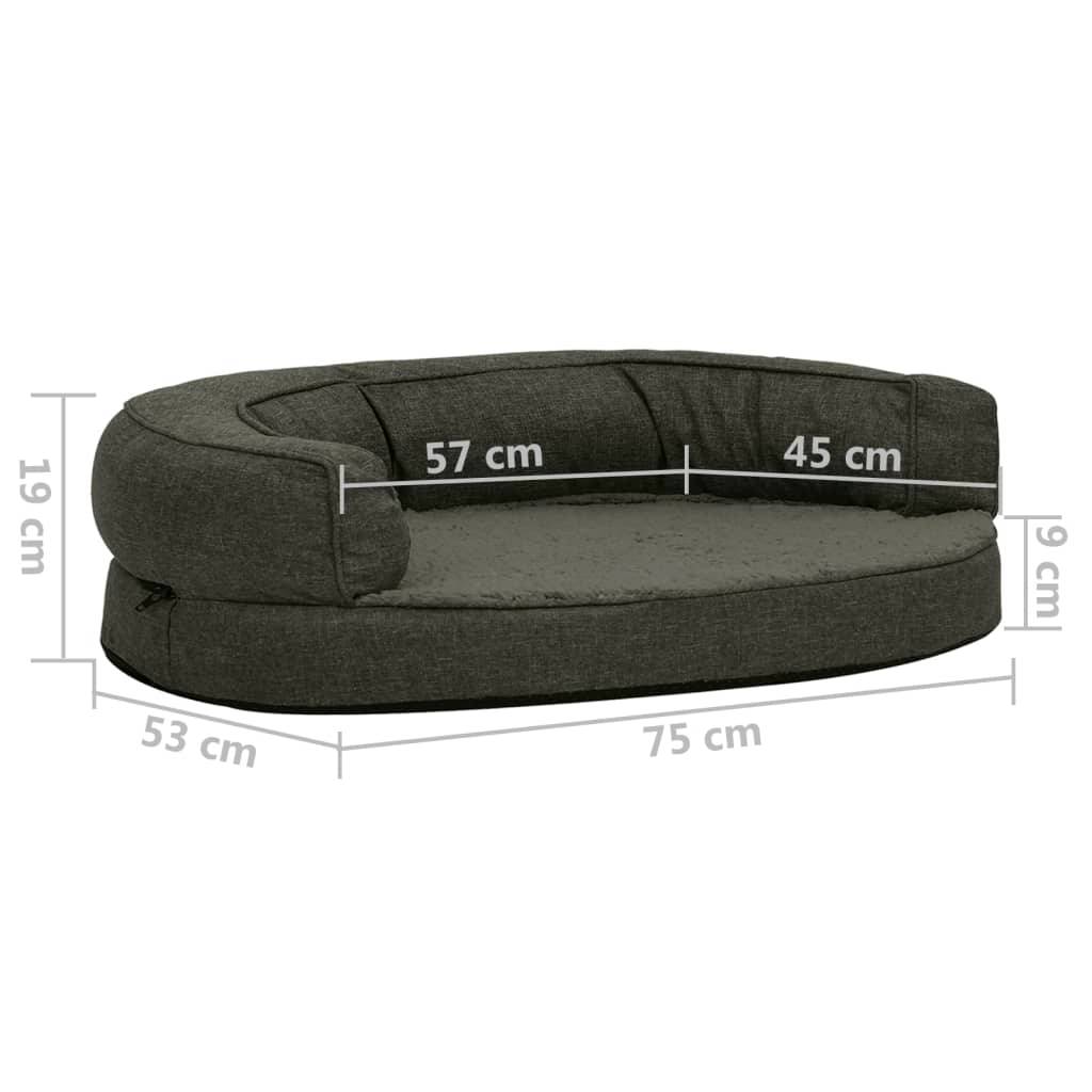 Vidaxl - Matelas de lit ergonomique pour chien 75x53 cm Gris foncé vidaXL 171293 - Imagen 3
