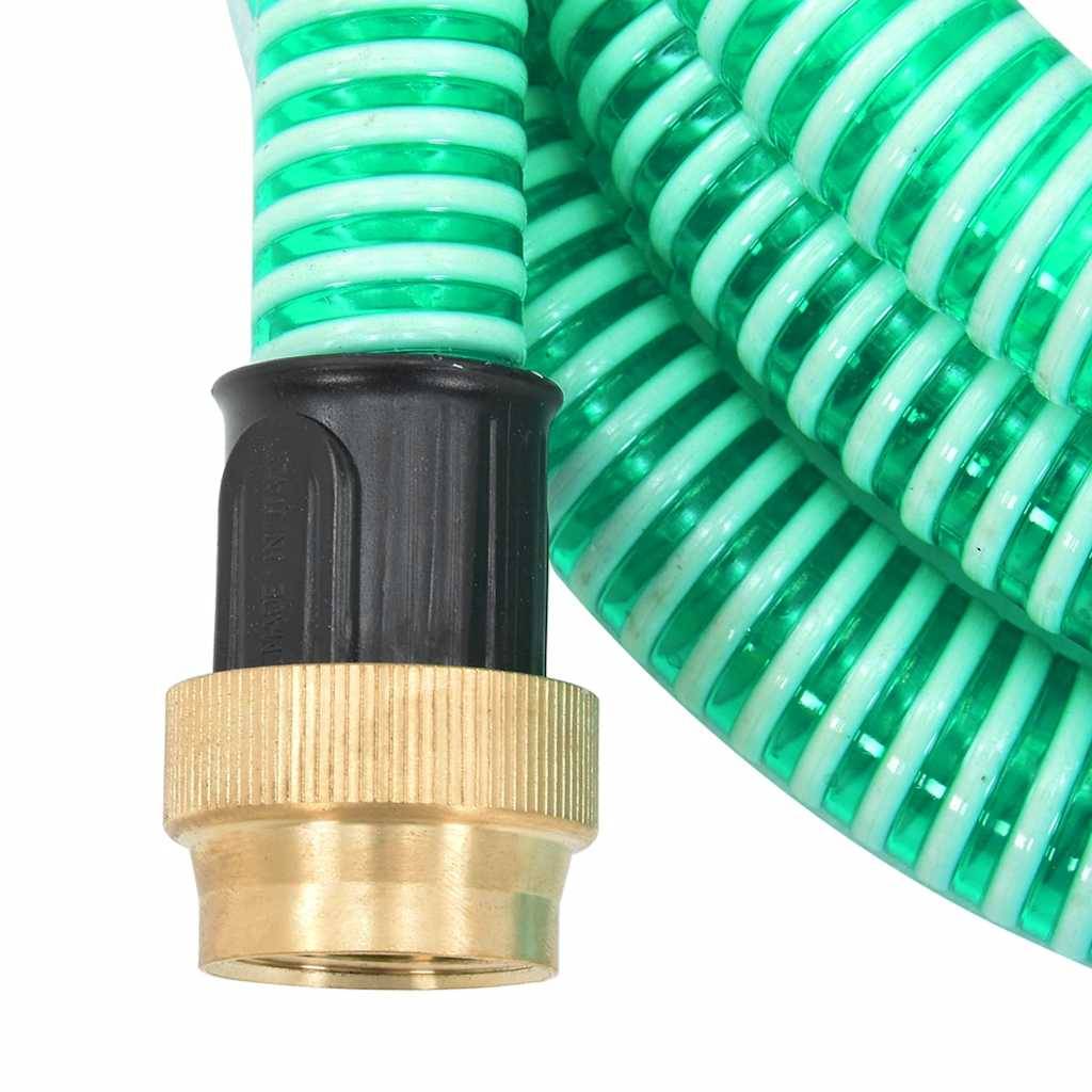 Vidaxl - Tuyau d'aspiration avec raccords en laiton vert 1,1" 3 m PVC vidaXL 151038 - Image 4
