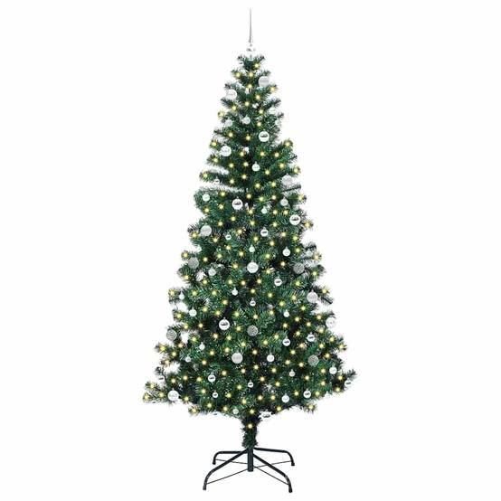 ComfortXL - Arbre de Noël Artificiel 240 cm Facile à Installer, Kit Lumineux et Déco Rouge – ComfortXL Outdoor Living - Image 3