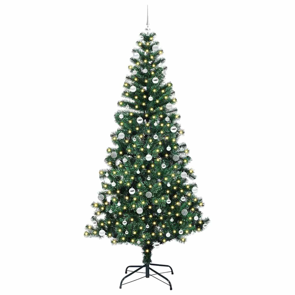 ComfortXL - Arbre de Noël Artificiel 240 cm Facile à Installer, Kit Lumineux et Déco Rouge – ComfortXL Outdoor Living - Image 3