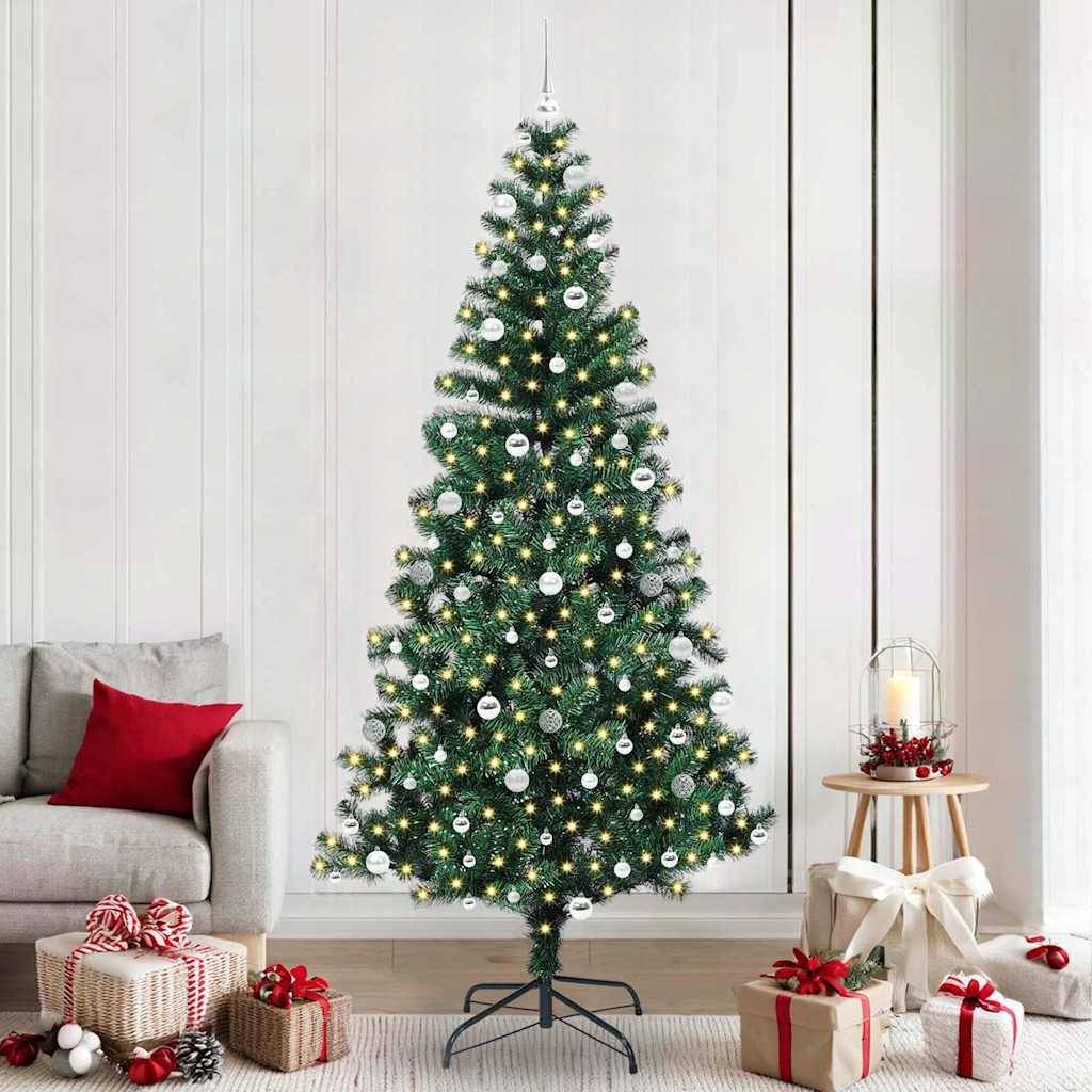 ComfortXL - Arbre de Noël Artificiel 240 cm Facile à Installer, Kit Lumineux et Déco Rouge – ComfortXL Outdoor Living - Image 1