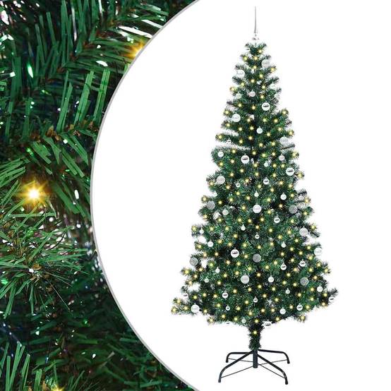 ComfortXL - Arbre de Noël Artificiel 240 cm Facile à Installer, Kit Lumineux et Déco Rouge – ComfortXL Outdoor Living - Image 2