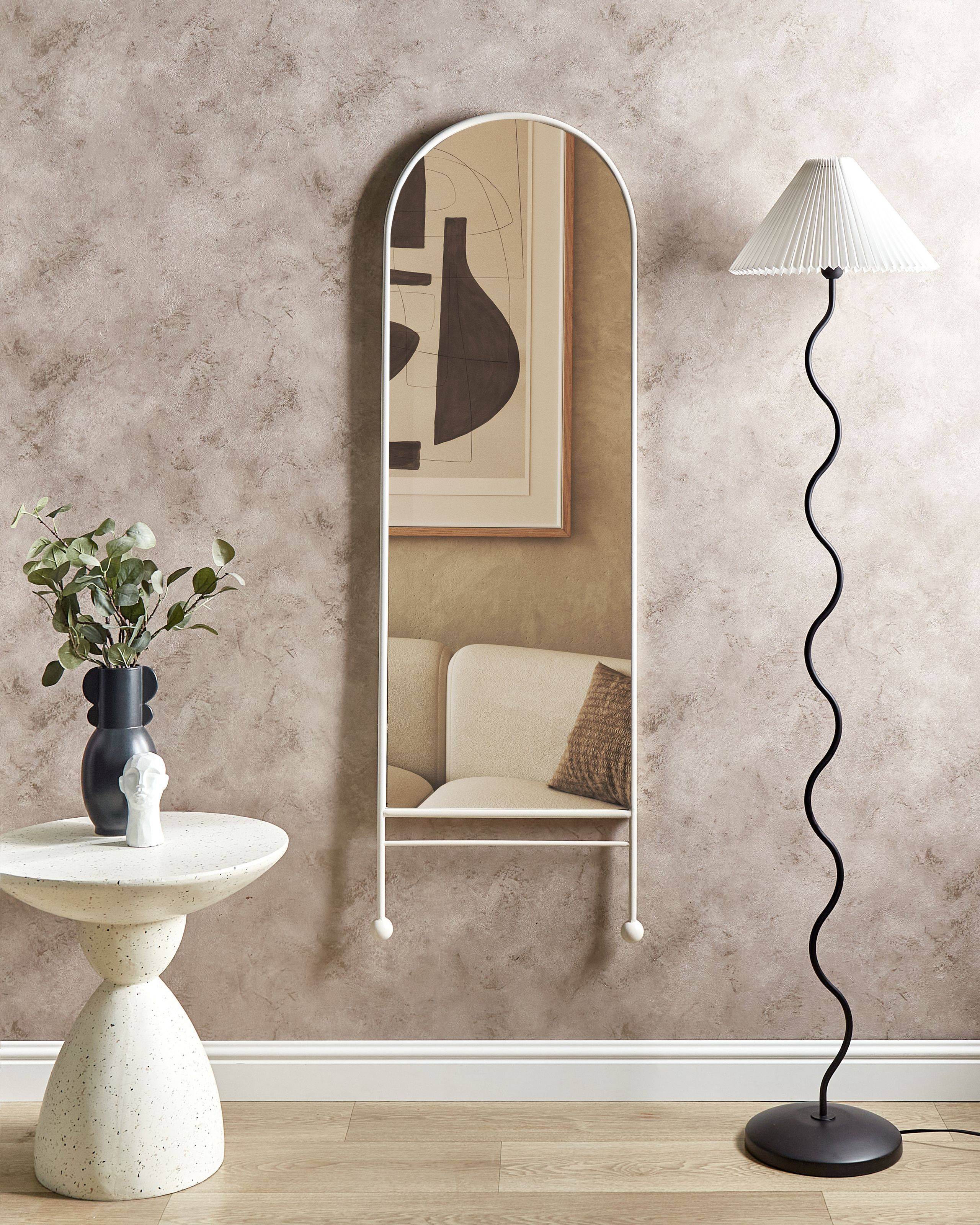 Beliani - Miroir Métal Blanc JARNAGES - 45x3x145- Beliani - Image 1