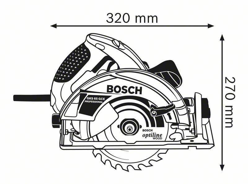 Bosch - Scie circulaire BOSCH 190mm GKS 65 GCE Pro 1800W + Rail FSN 1600 en L-BOXX - 0601668902 - Imagen 2