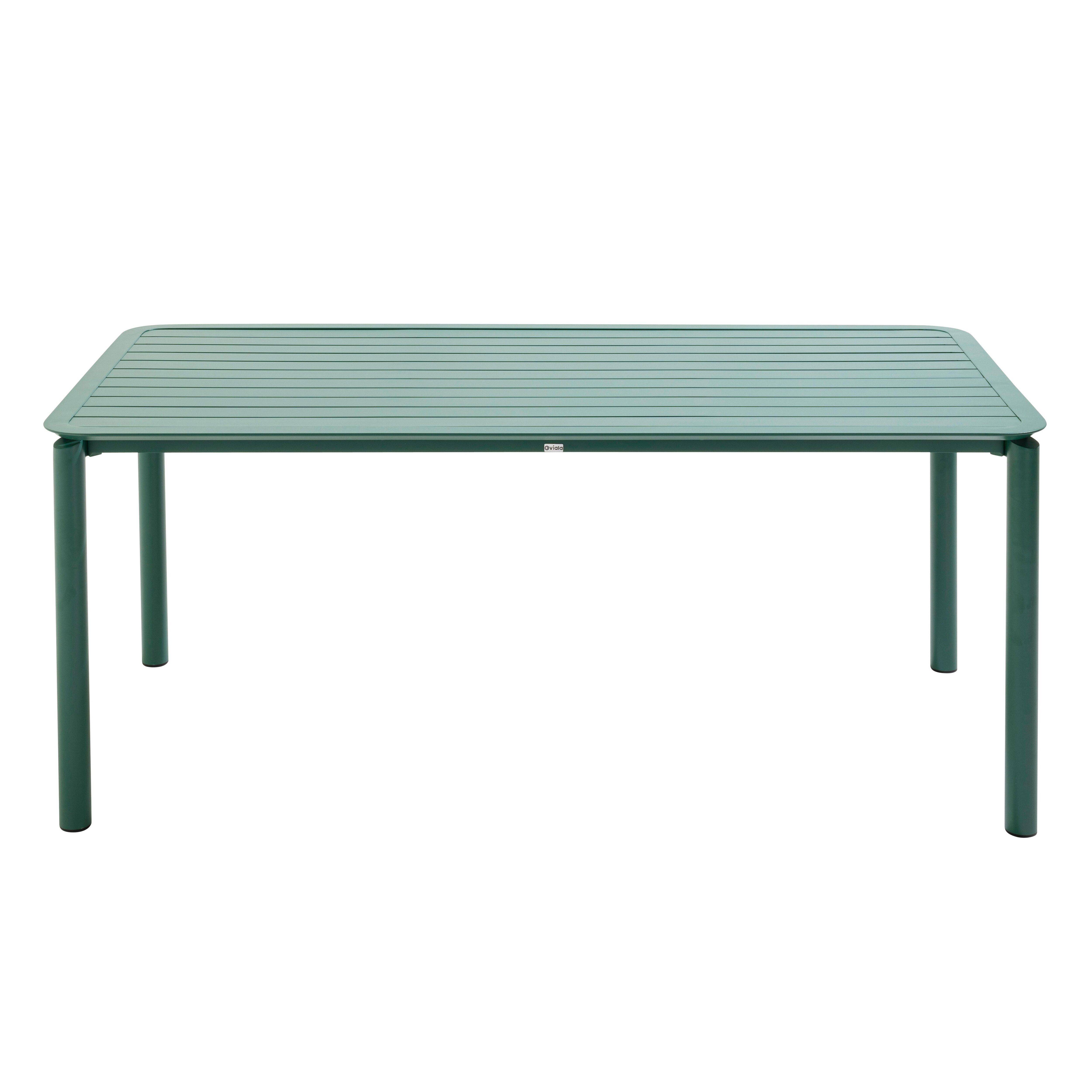 Oviala - Table de terrasse rectangulaire en aluminium vert foncé Almada - Oviala - Imagen 5