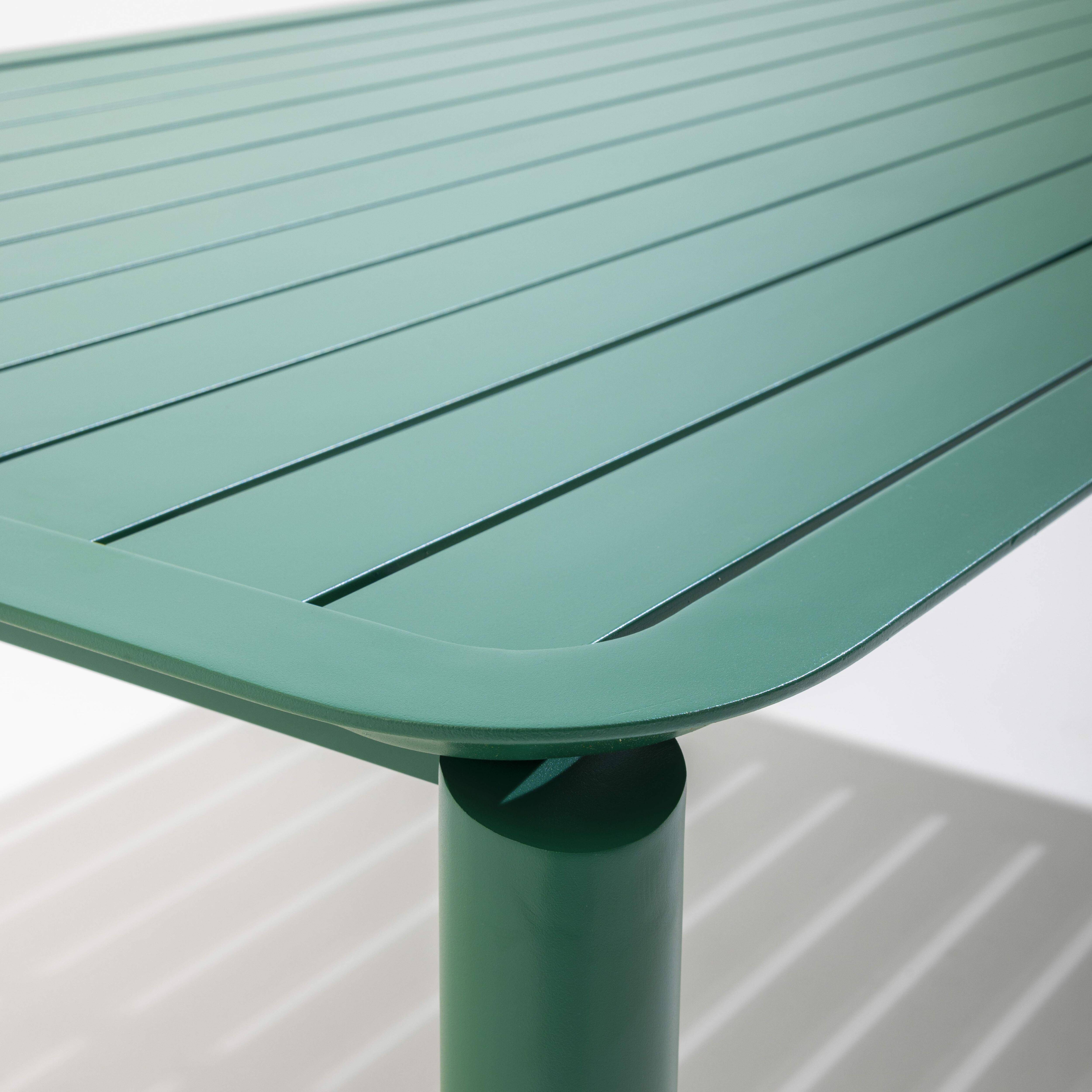 Oviala - Table de terrasse rectangulaire en aluminium vert foncé Almada - Oviala - Imagen 6
