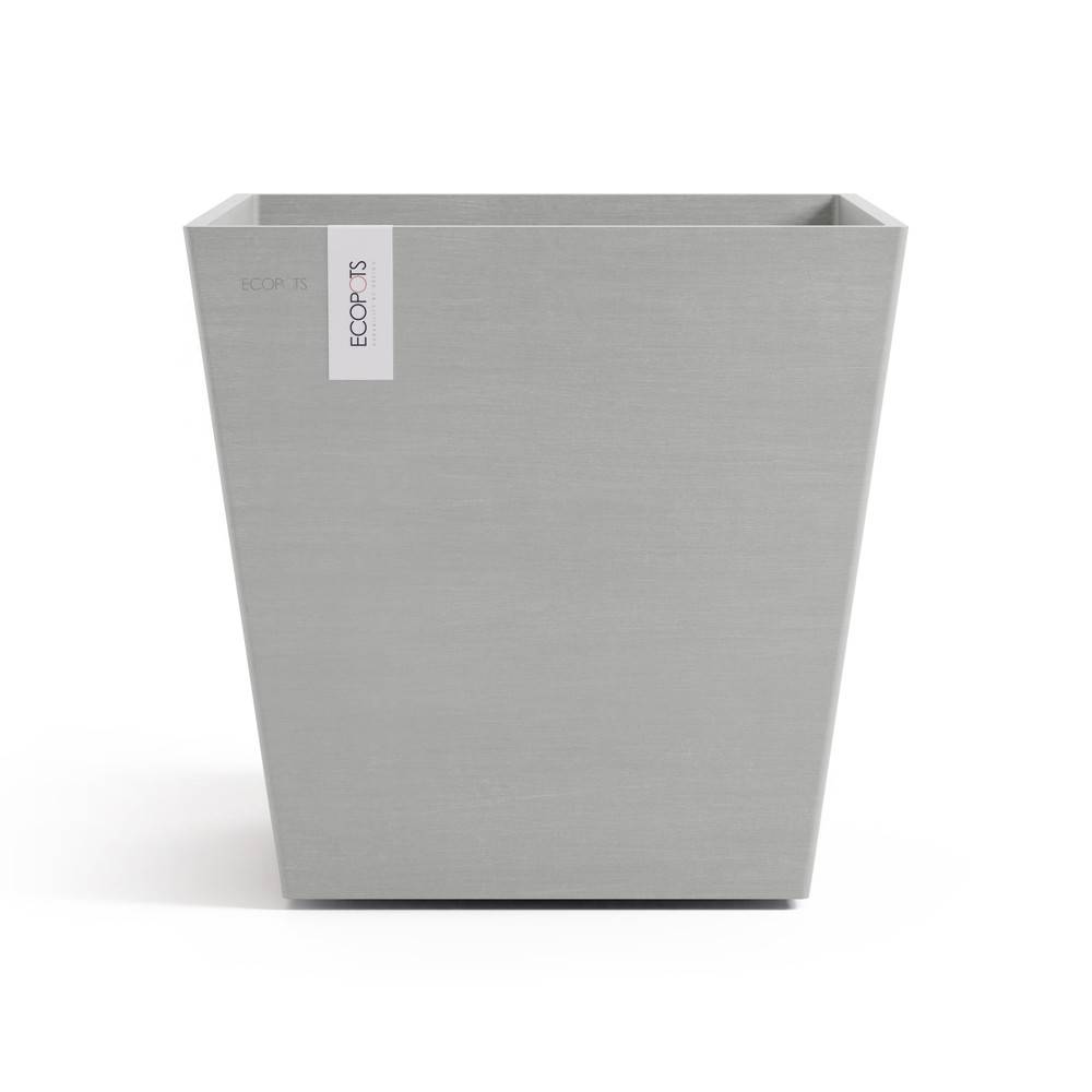 Ecopots - Pot Carré Rotterdam 45 Blanc Gris + réservoir d'eau - 45,4 x 45,4 x H. 44 cm - 63,5 L ECOPOTS - Imagen 2