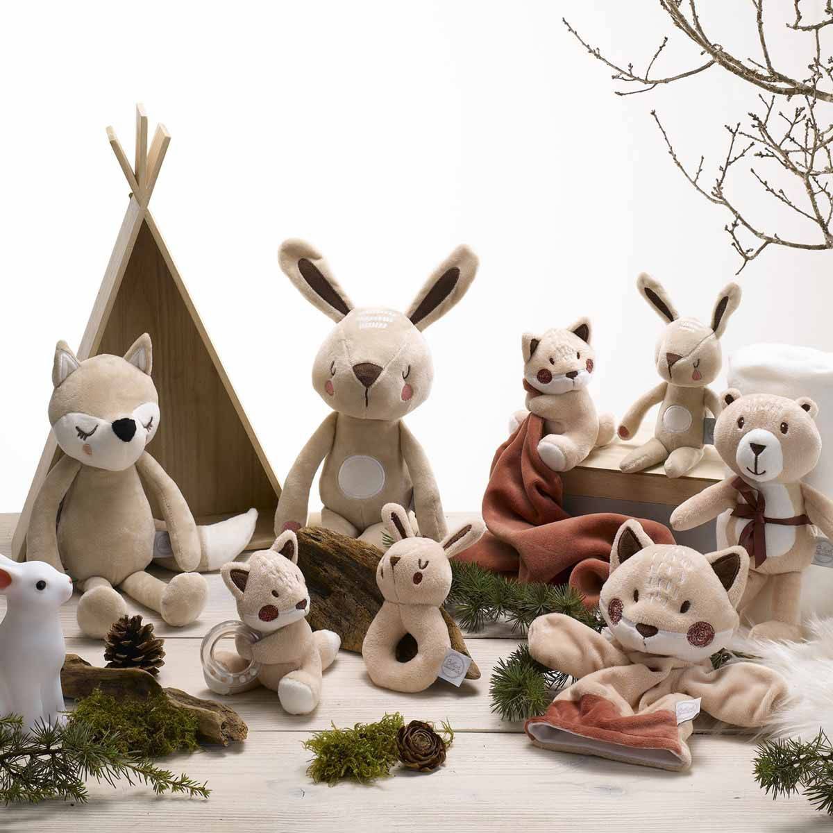 Doudou avec Lange "Ourson" 18cm Beige - Image 3
