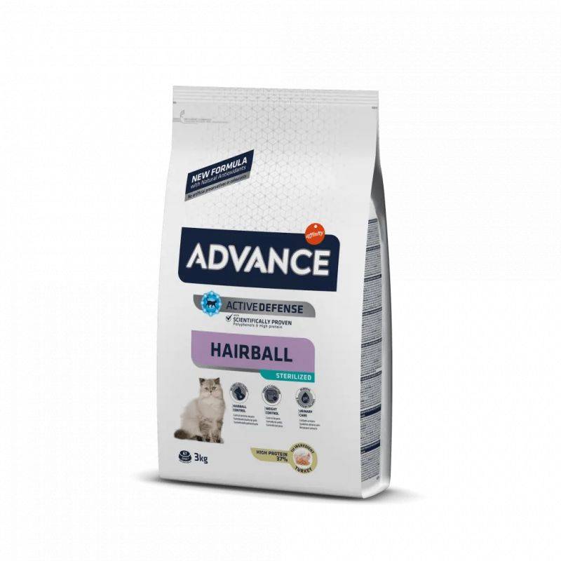CROQUETTES CHAT ADULT STERILIZED HAIRBALL - ADVANCE 1,5 kg - Image 1
