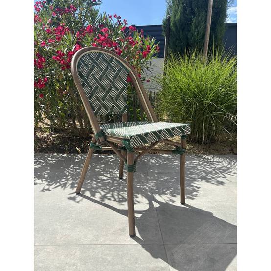 Paris Prix - Lot de 2 Chaises de Jardin Empilable "Bistro" 87cm Vert - Image 5