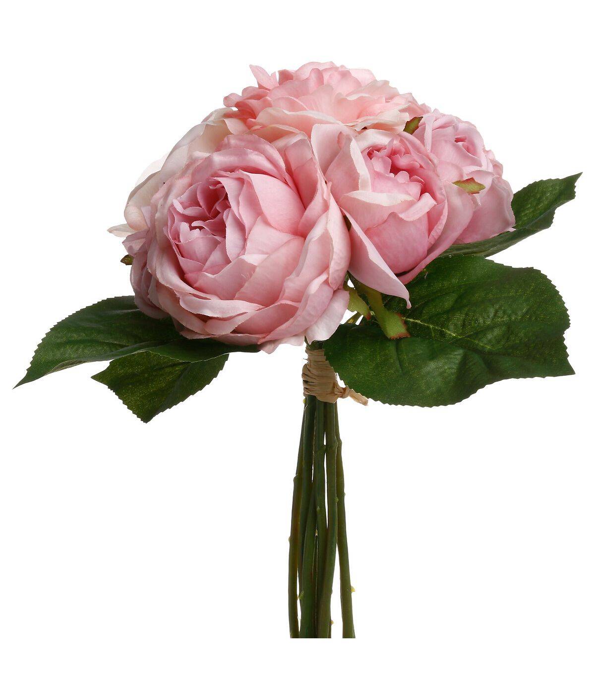 Bouquet de Fleurs artificielles 9 Roses anciennes D. 23 x H. 30 cm - Image 1