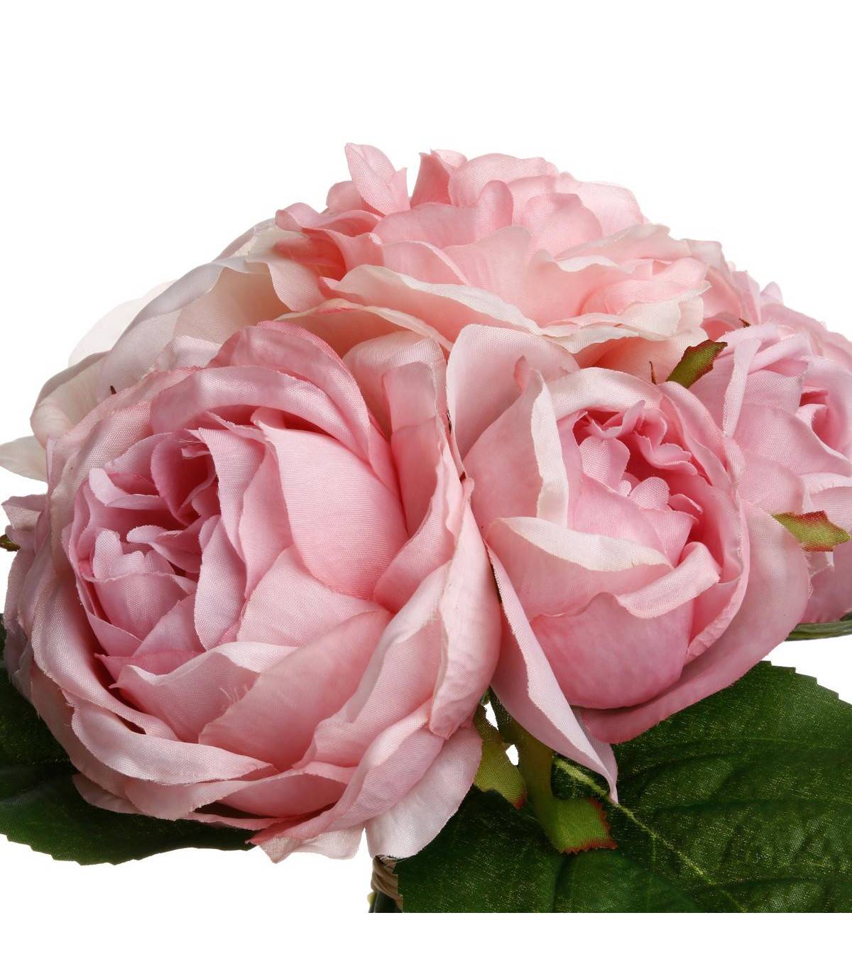 Bouquet de Fleurs artificielles 9 Roses anciennes D. 23 x H. 30 cm - Image 2