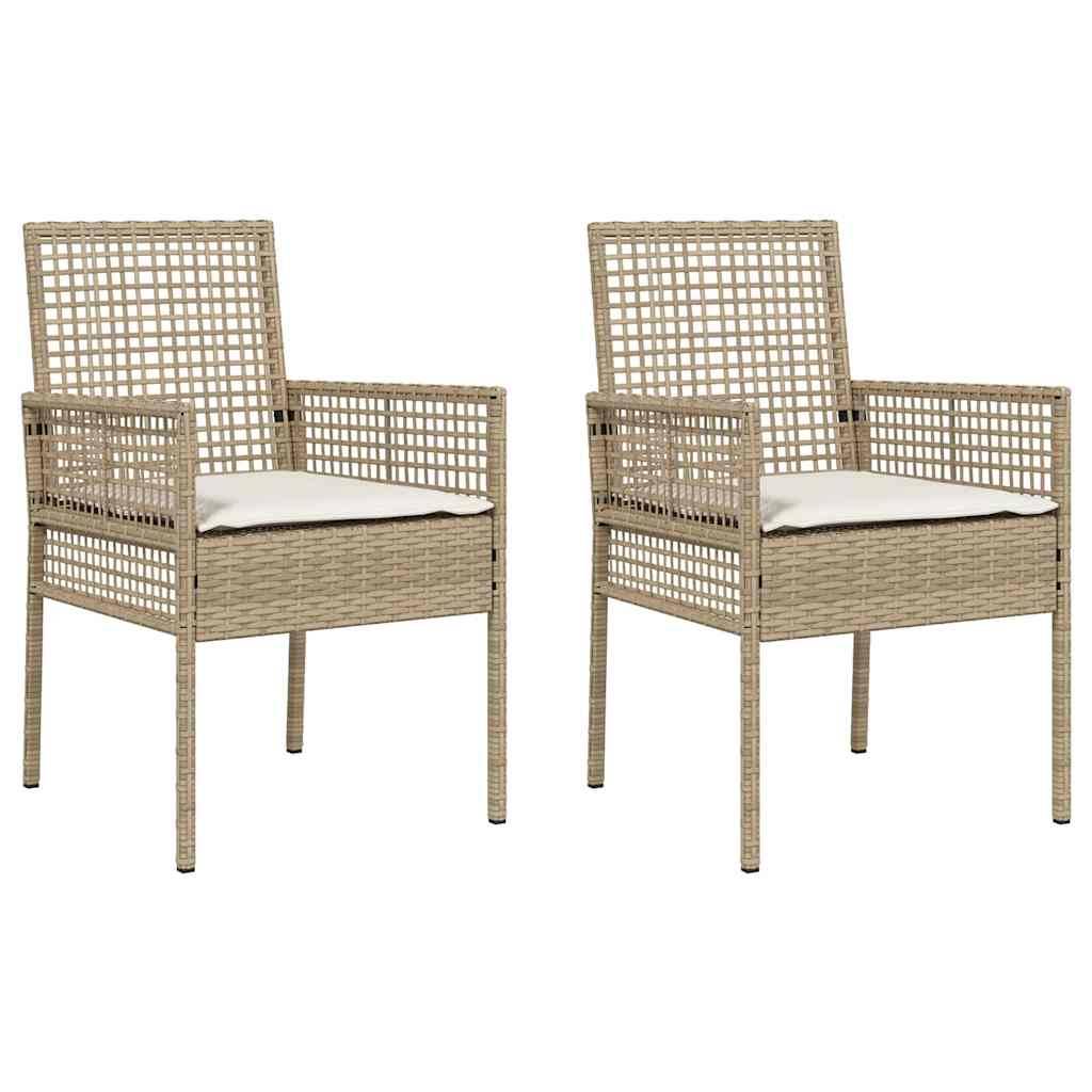 PANGIVO - Chaise de jardin polyrotin beige 55 x 53 x 85 cm (2 pcs), Poids :10.68kg - PANGIVO - Image 2
