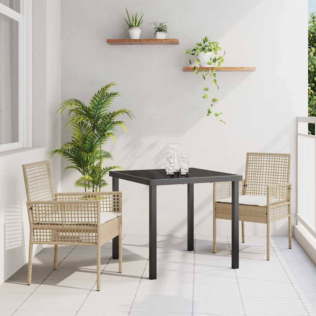 PANGIVO - Chaise de jardin polyrotin beige 55 x 53 x 85 cm (2 pcs), Poids :10.68kg - PANGIVO - Image 1