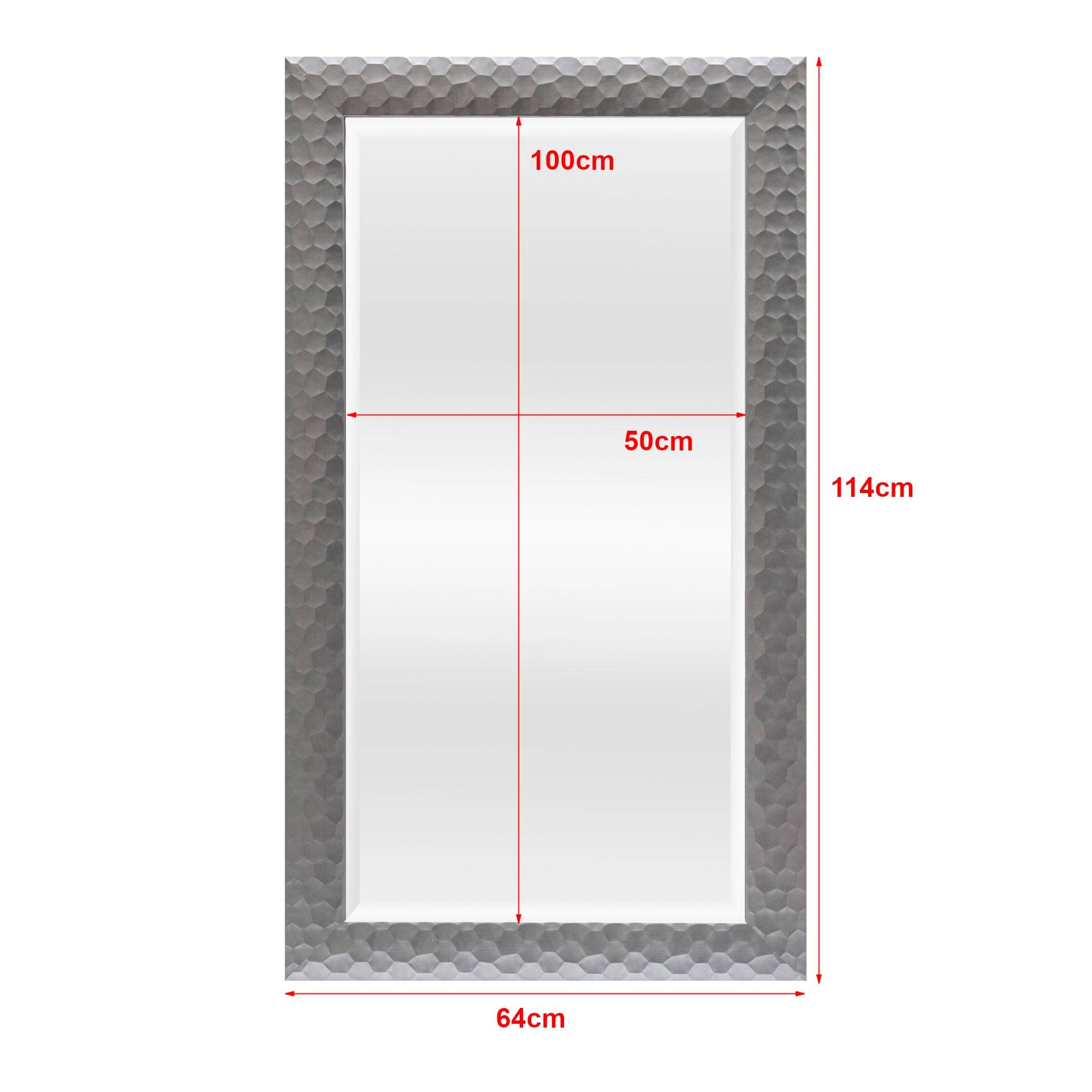 Helloshop26 - Miroir mural ocre rectangulaire 114 x 64 cm argenté - Imagen 3