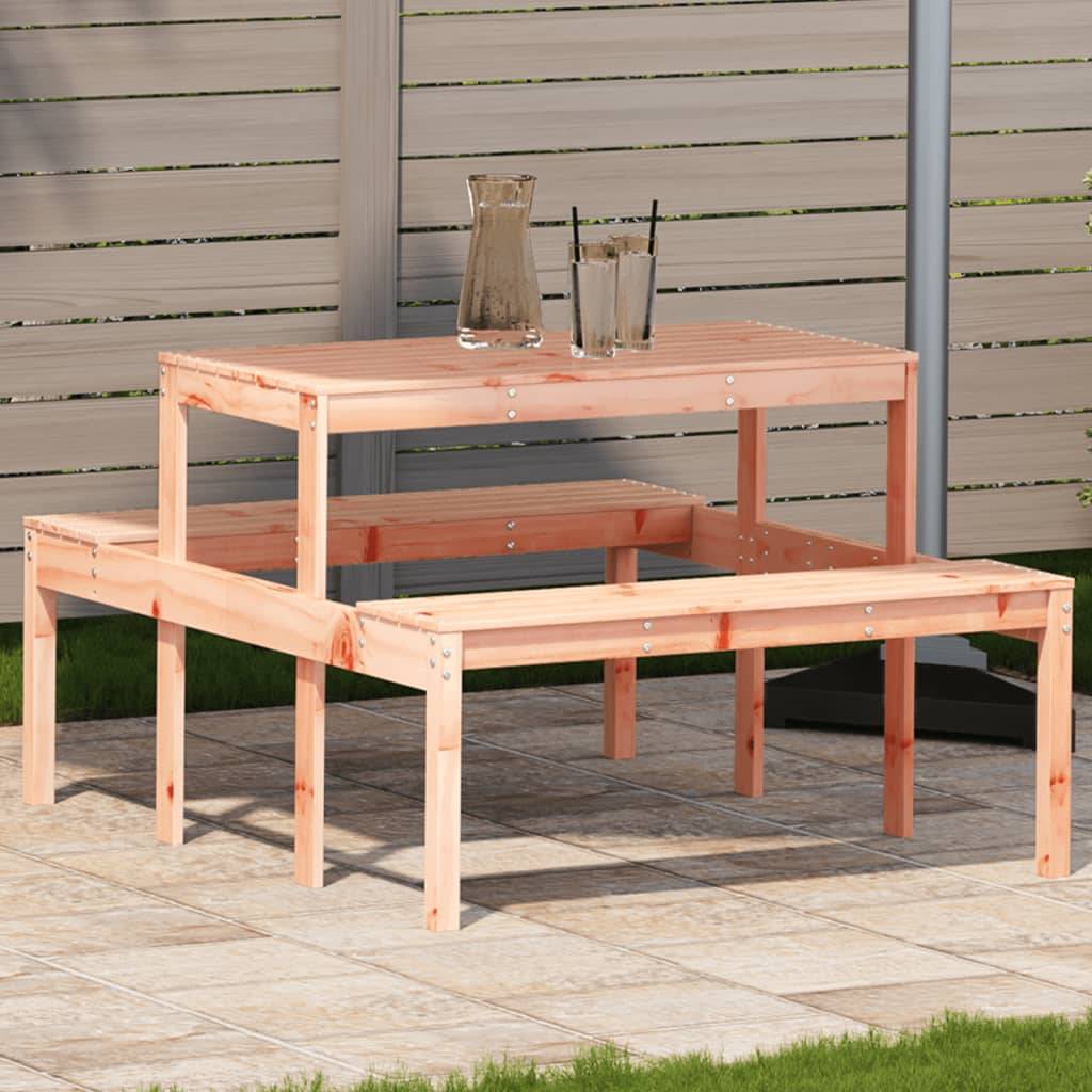ComfortXL - Table de Pique-Nique 110cm en Bois de Douglas Massif Naturel avec Bancs Intégrés – ComfortXL Outdoor Living - Image 1
