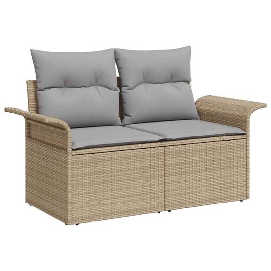 ComfortXL - Salon de jardin 6 places avec repose-pieds et rangement intégré Beige – ComfortXL Outdoor Living - Image 7